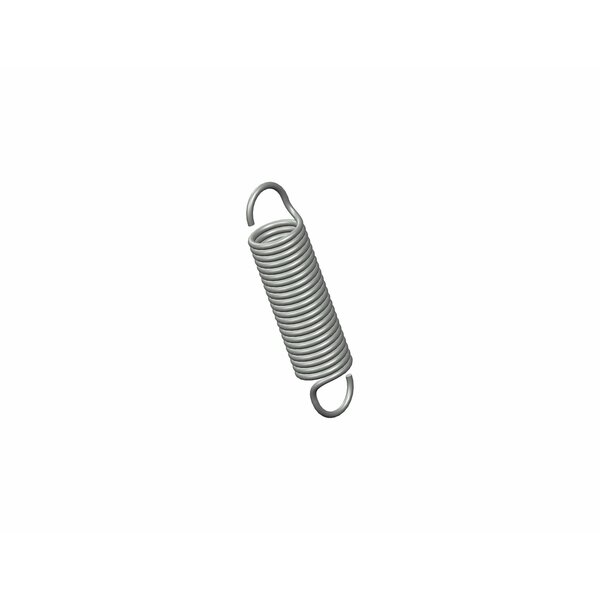 Zoro Approved Supplier Extension Spring, O=1.750, L= 8.00, W=.207 Hd C-369 G609971128